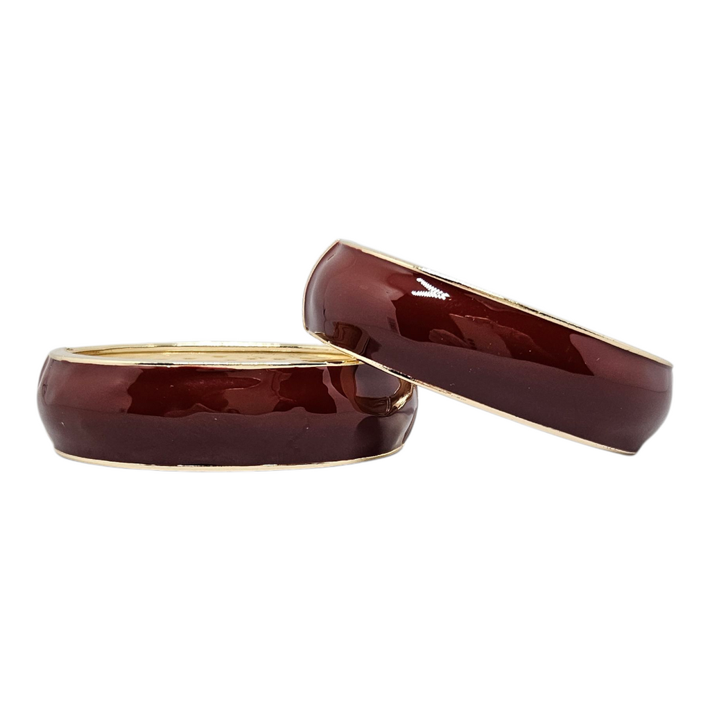 Bracelete Esmaltado Bordô