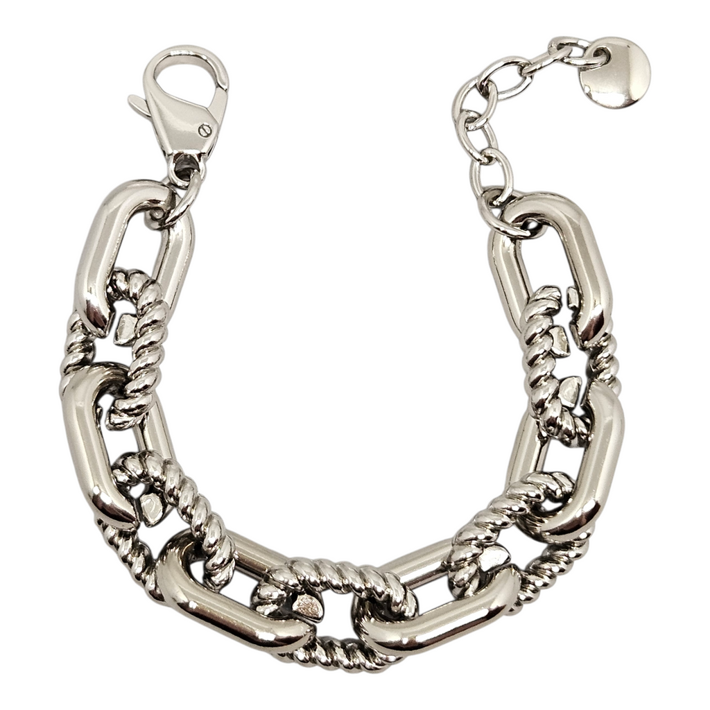 Pulseira Elos Mistos - Prata