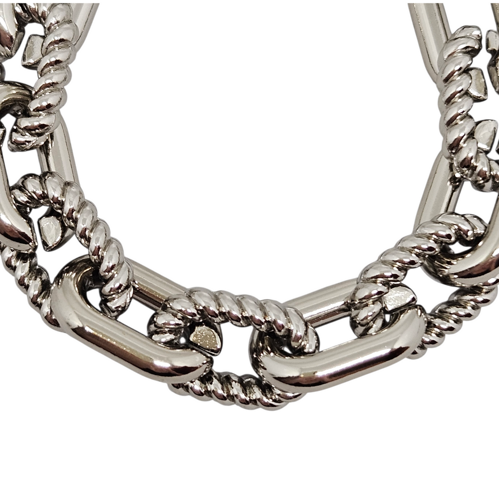 Pulseira Elos Mistos - Prata