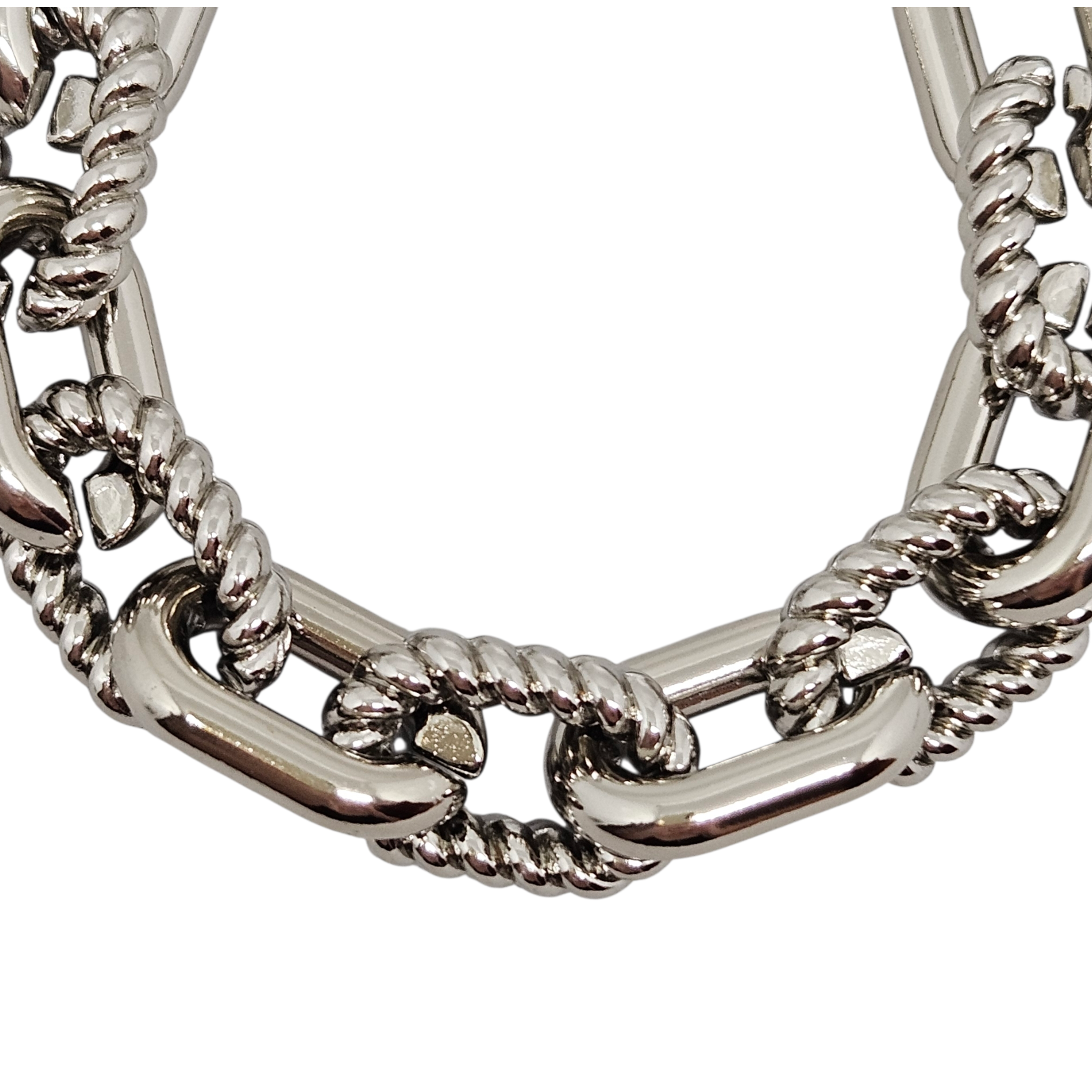 Pulseira Elos Mistos - Prata