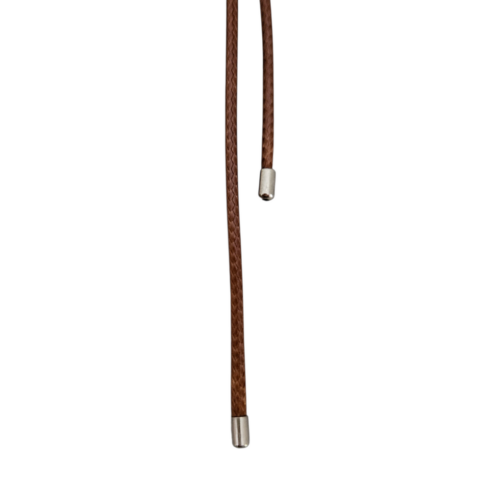 Colar Fio Camel Dente Olho de Tigre