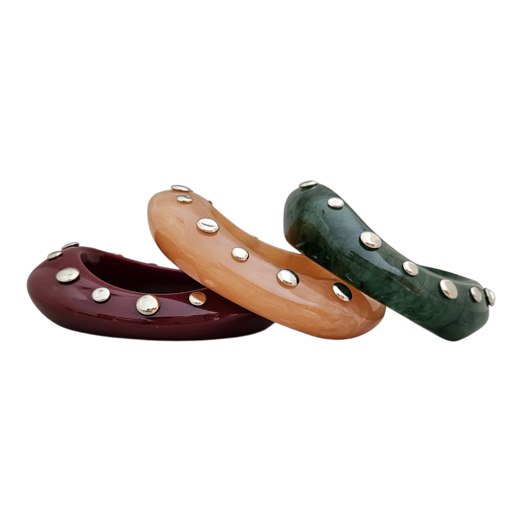 Mix Braceletes Resina Tachas