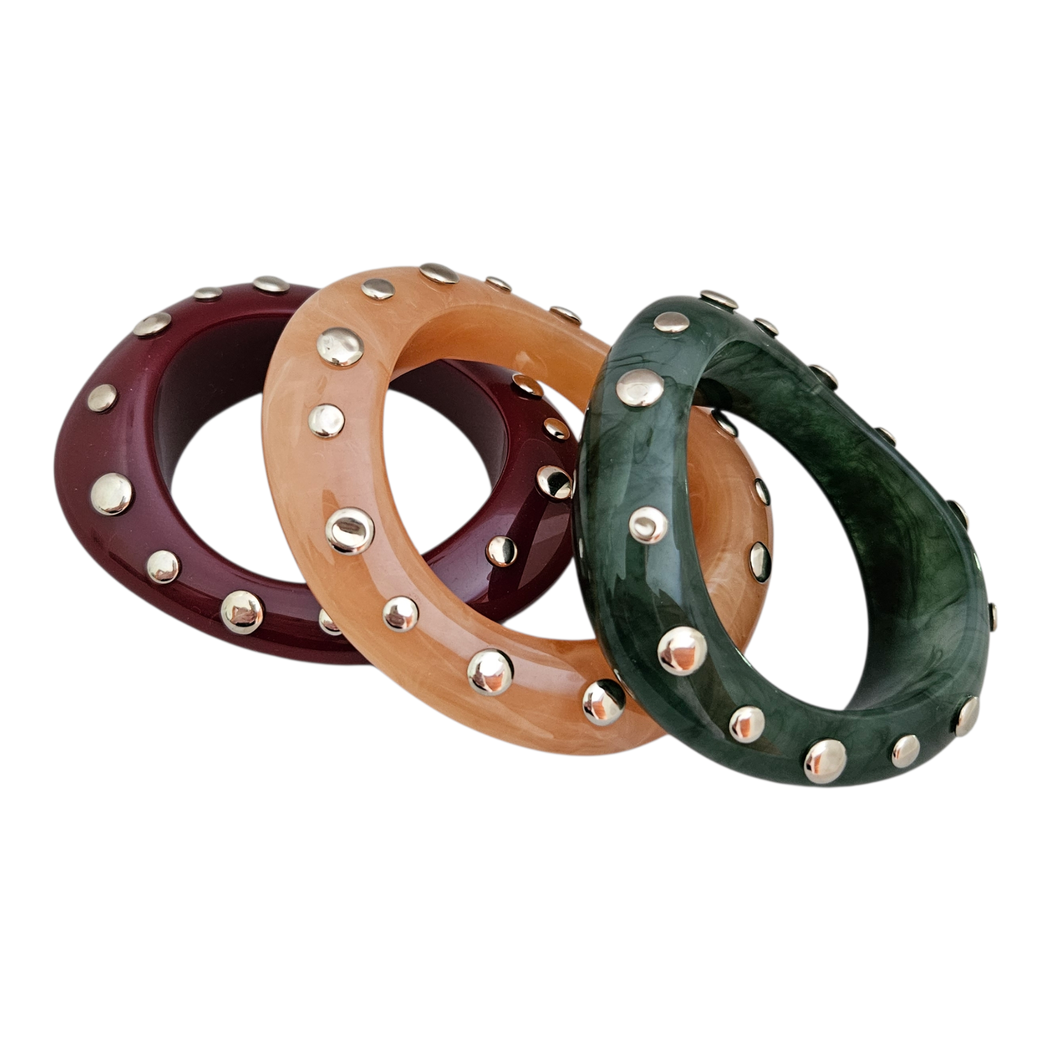 Mix Braceletes Resina Tachas