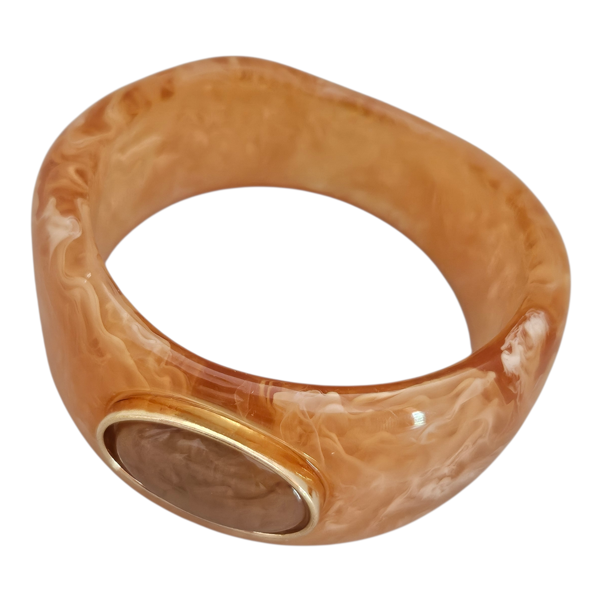 Bracelete Resina Castanho