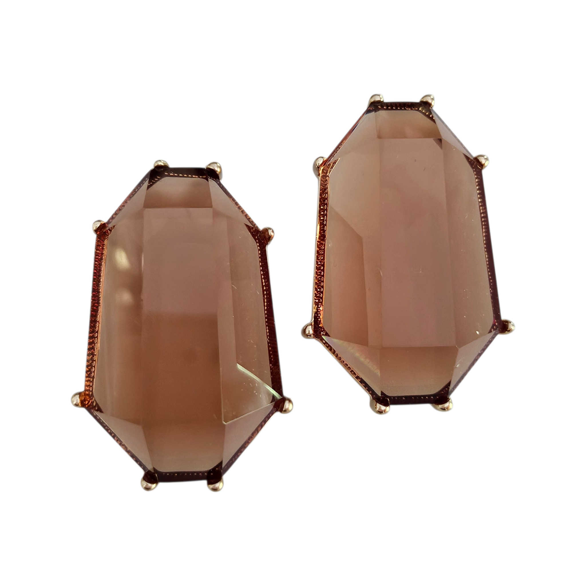 Brinco Cristal Marrom