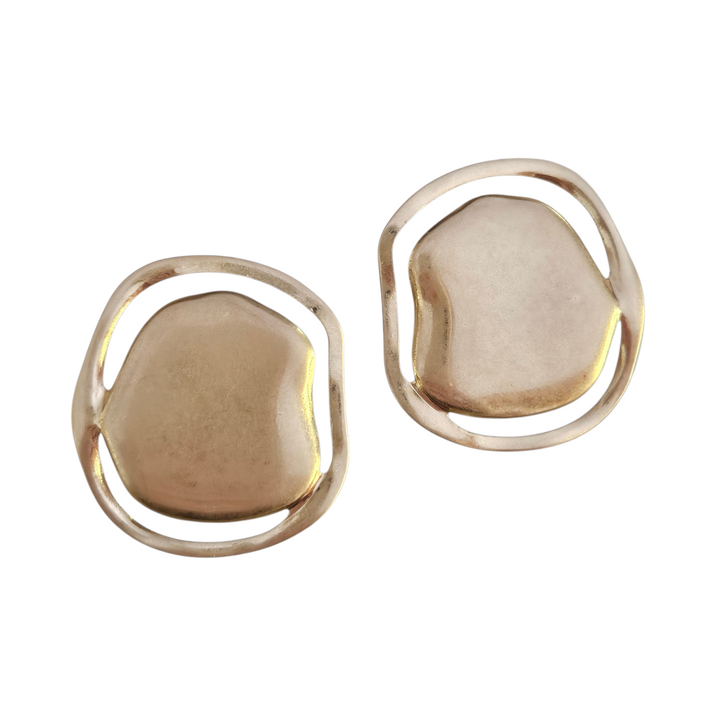 Brinco Orgânico Dourado Fosco