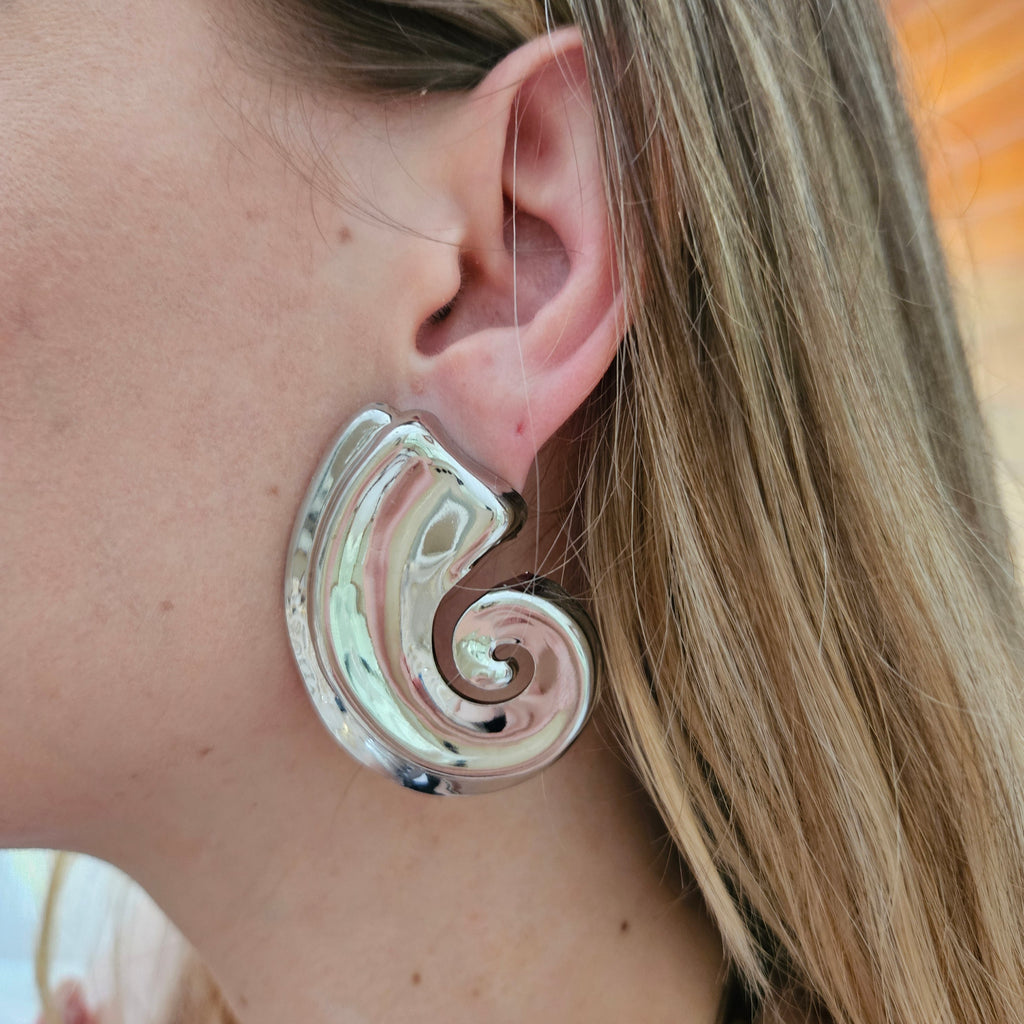 Brinco Caracol Prata