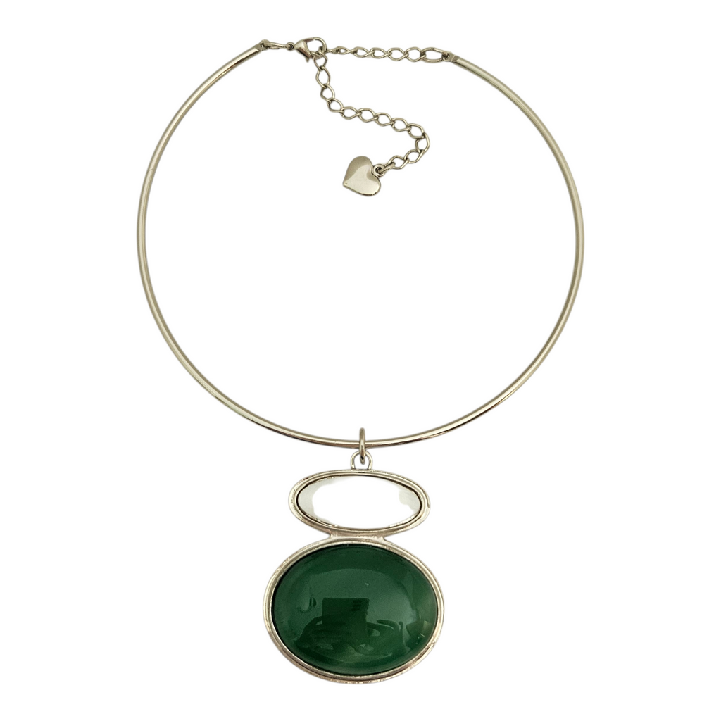 Aro Pedra Ágata Branca e Ágata Verde
