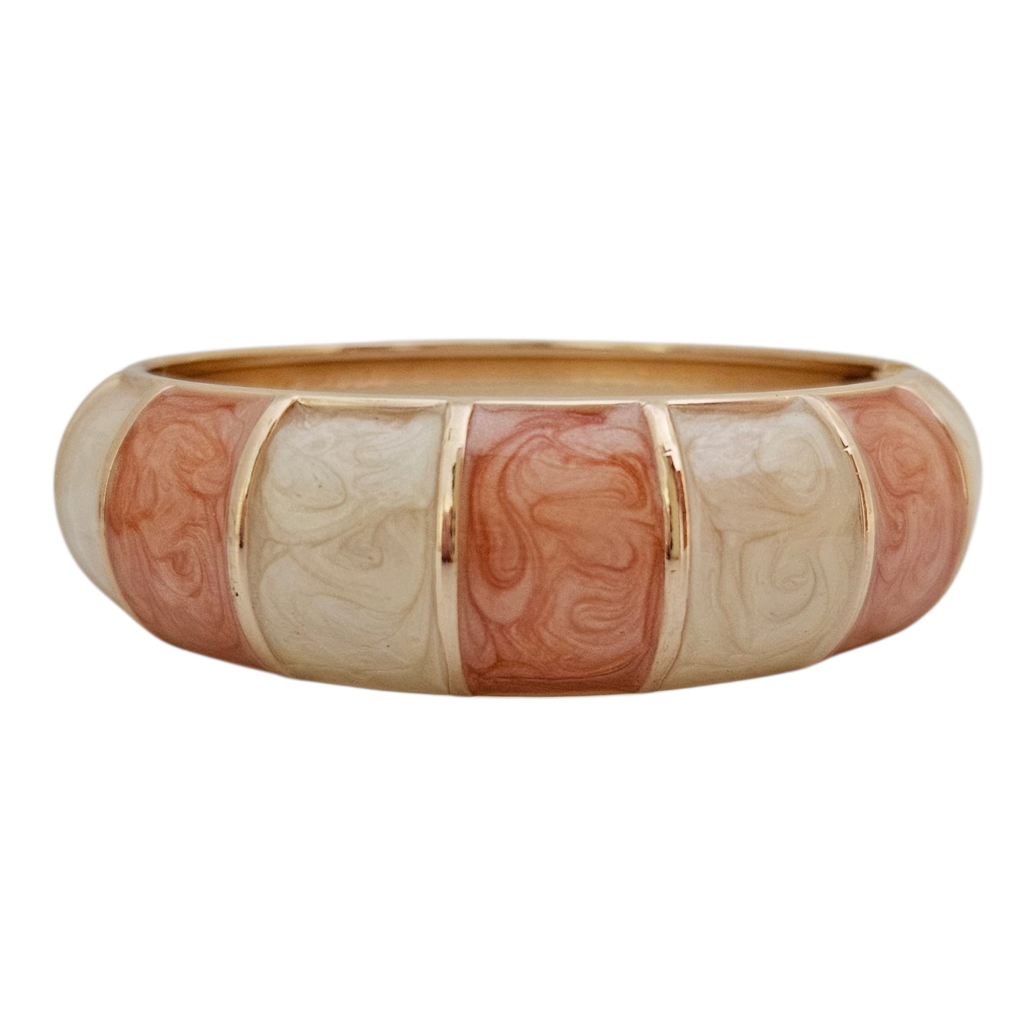 Bracelete Listras Laranja e Bege