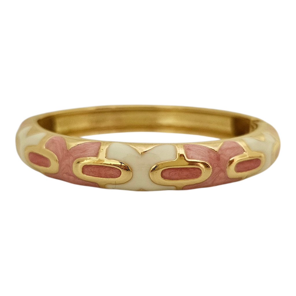Bracelete Desenhos Geométricos Rosa Claro