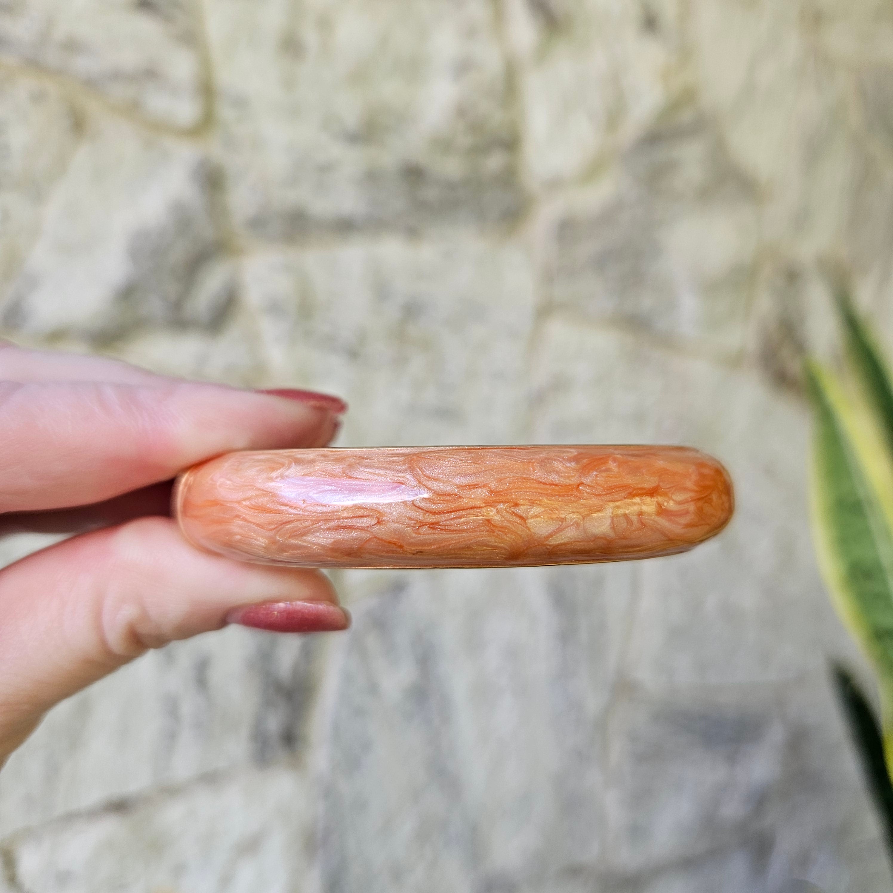 Bracelete Duas Cores - Laranja e Bege