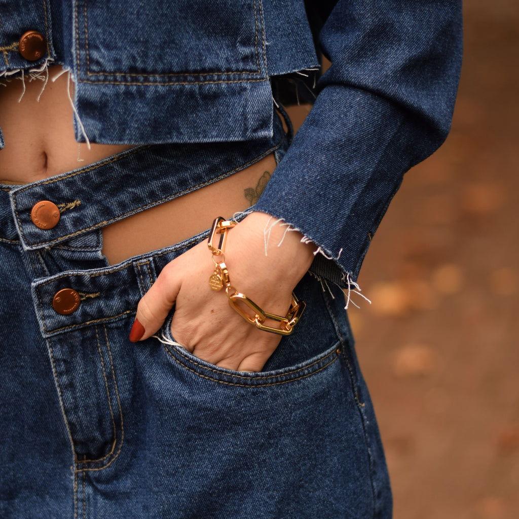 Pulseira Elos Cartier G - Dourada