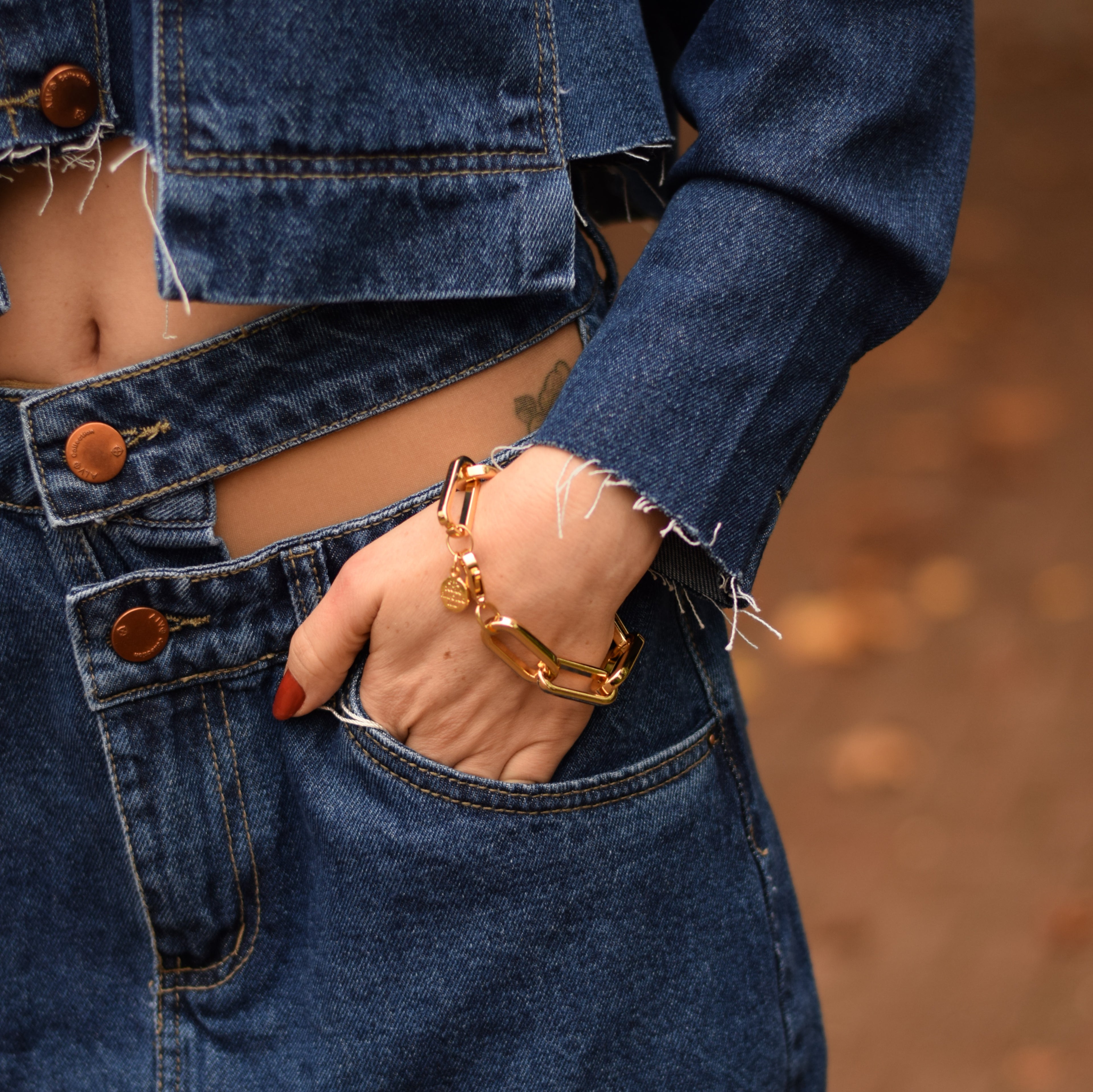 Pulseira Elos Cartier G - Dourada