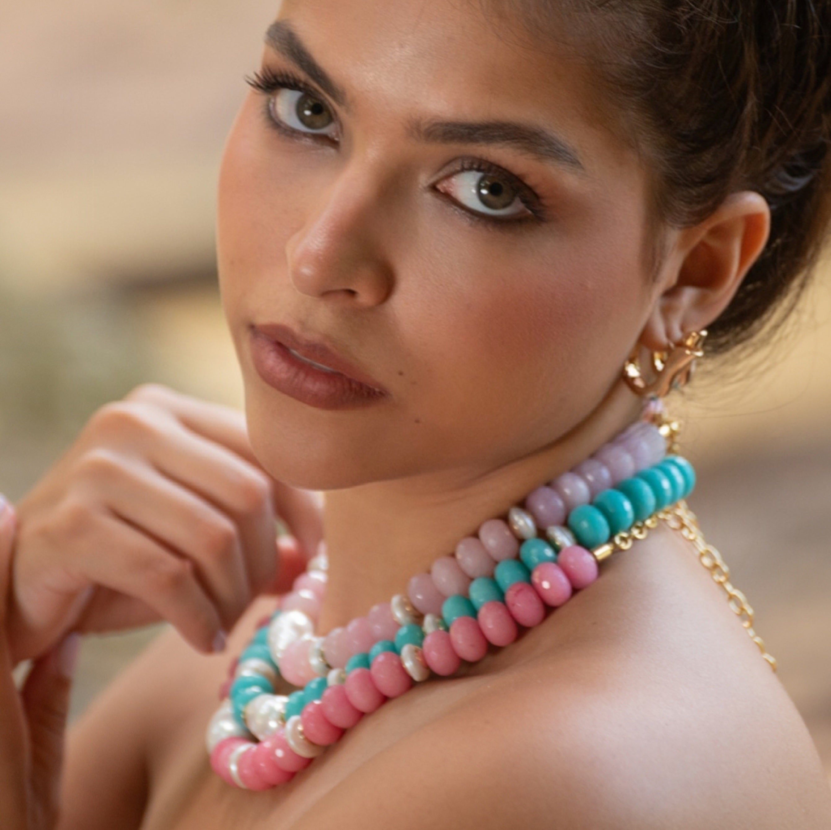 Colar Jade Rosa
